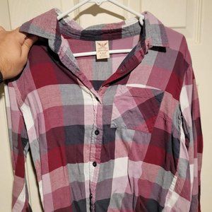 Maroon and Cream Flannel (S)